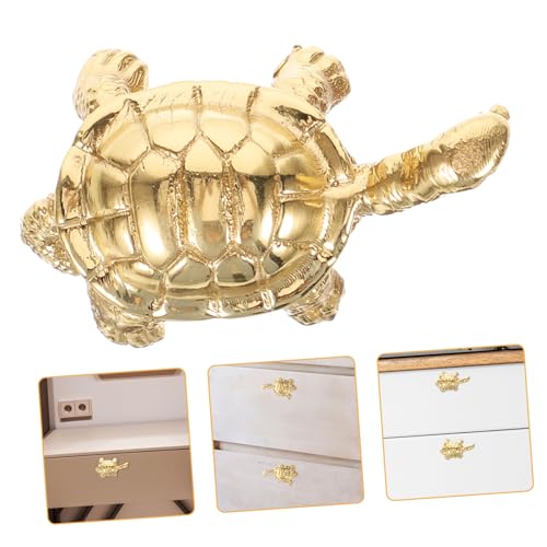BAZEITFLOW Mini Messing Schildkrötengriff Schrankknauf Vintage Stil Kompakter Türknopf für Möbel Kleiderschränke Badezimmer Küchenschränke von BAZEITFLOW