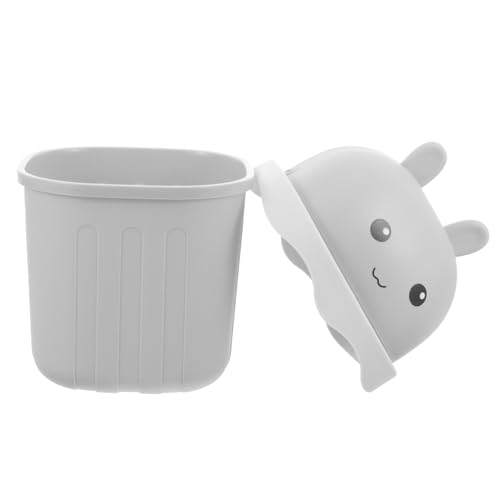 BAZEITFLOW Mini Tischmülleimer mit Deckel Kompakter Schreibtisch Abfallbehälter aus Robustem Geruchsdichter Mini Papierkorb für Büro Schlafzimmer Badezimmer Platzsparend und Dekorativ von BAZEITFLOW