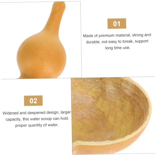 BAZEITFLOW Natürliche Wasserschöpflöffel aus Gourd mit Breitem Tiefem Design Großer Kapazität Handgefertigt für Bad Spa Sauna und Haushalt Langlebig und Vielseitig Einsetzbar von BAZEITFLOW