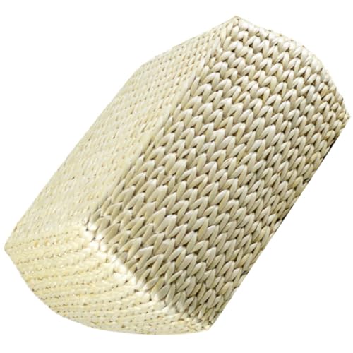 BAZEITFLOW Natürlicher Quadratischer Eingangs fußhocker aus Geflochtenem Grasgewebe Vielseitiger Sitz Schuhwechselhocker für Wohnzimmer und Sofa Praktischer Leichter Sitzhocker von BAZEITFLOW