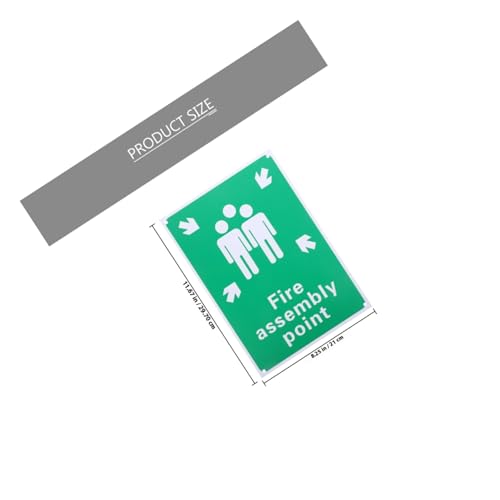 BAZEITFLOW Notfallsammelpunkt Schild Aluminium Reflektierend Feuersicheres Hinweisschild für Büro Bar Garage Einfach zu Montieren Wetterfest Sichtbar Mehrfach Verwendbar BAZEITFLOW Notfallsammelpunkt Schild Aluminium Reflektierend Feuersicheres Hinweisschild für Büro Bar Garage Einfach zu Montieren Wetterfest Sichtbar Mehrfach Verwendbar von BAZEITFLOW