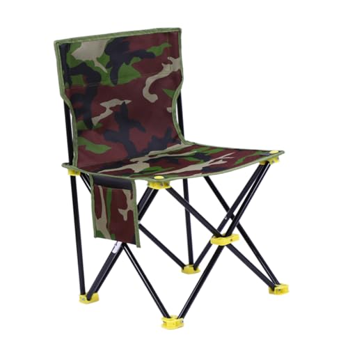 BAZEITFLOW Outdoor Klappstuhl Campingstuhl Faltstuhl Leichtgewichtiger Angelstuhl mit Stahlrahmen und Oxford Tragbarer Outdoor Sitz für Garten Strand Picknick Reise Klein Sitzfläche von BAZEITFLOW