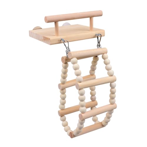 BAZEITFLOW Papageien Holz Schaukel Kauspielzeug Hänge Spielplatz für Wellensittiche Sittiche Kleine Vögel Spaß Bewegung Haustier Zubehör BAZEITFLOW Papageien Holz Schaukel Kauspielzeug Hänge Spielplatz für Wellensittiche Sittiche Kleine Vögel Spaß Bewegung Haustier Zubehör von BAZEITFLOW