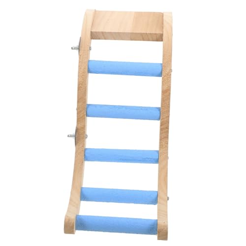 BAZEITFLOW Papageien Kletterleiter Vogelspielzeug Holzleiter für Käfig Zubehör zum Krallen Schleifen Bunte Hängende Leiter für Wellensittiche und Kleine Vögel Spielspaß und Krallenpflege von BAZEITFLOW