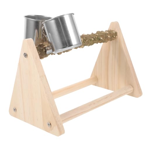 BAZEITFLOW Papageien Trainingsständer aus Holz mit Futternäpfen Vogel Sitzstange Plattform Desktop Vogelspielzeug Langlebiges Naturholz für Papageien und Wellensittiche BAZEITFLOW Papageien Trainingsständer aus Holz mit Futternäpfen Vogel Sitzstange Plattform Desktop Vogelspielzeug Langlebiges Naturholz für Papageien und Wellensittiche von BAZEITFLOW