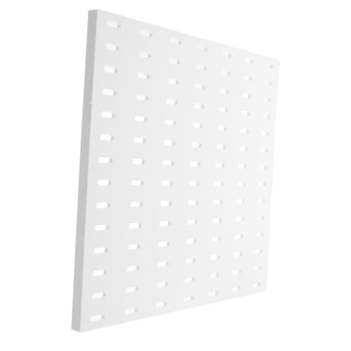 BAZEITFLOW Pegboard Wandpaneel Weiß Lochwand Organizer Wandhalterung ohne Bohren für Garage Werkzeugaufbewahrung Multifunktional Robust Kunststoff von BAZEITFLOW