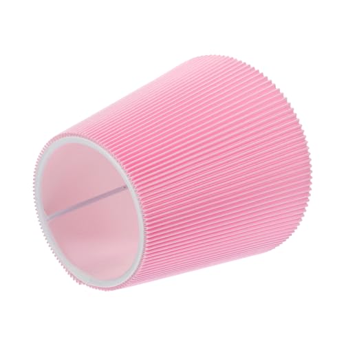 BAZEITFLOW Plissee Lampenschirm Ersatz Lampenschirm aus PVC und Stoff Leicht Langlebig Einfache Montage Geeignet für Stehlampen und Tischlampen Dekorativ für Wohnzimmer und Schlafzimmer Rosa von BAZEITFLOW