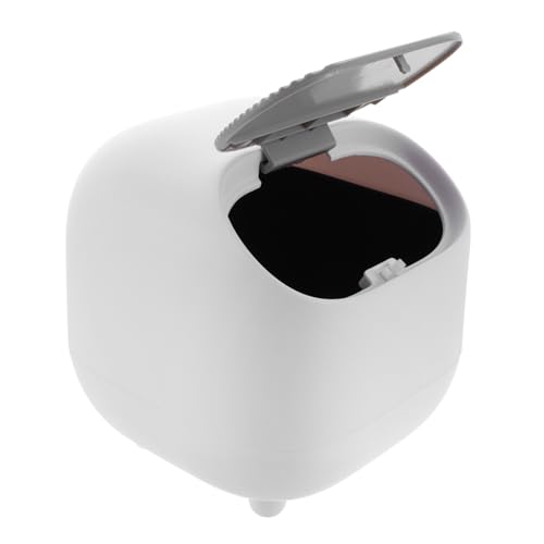 BAZEITFLOW Praktischer Desktop mülleimer Weiß Pressmechanismus Kompakt für Büro und Zuhause Platzsparend Leicht zu Reinigen Robustes Material Elegantes Design für Stilvolle Abfallentsorgung BAZEITFLOW Praktischer Desktop mülleimer Weiß Pressmechanismus Kompakt für Büro und Zuhause Platzsparend Leicht zu Reinigen Robustes Material Elegantes Design für Stilvolle Abfallentsorgung von BAZEITFLOW