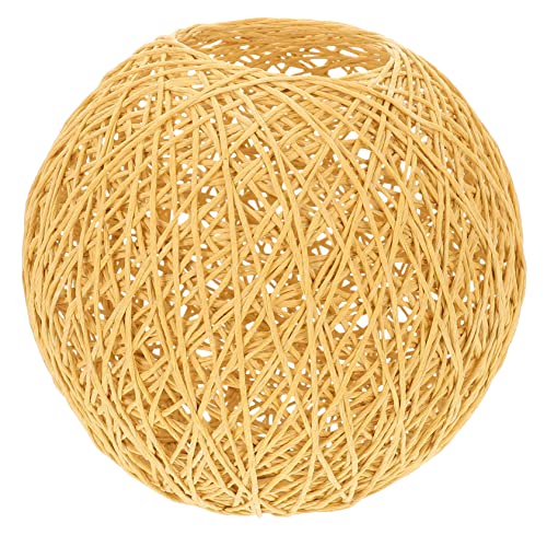 BAZEITFLOW Rattan Lampenschirm für Deckenleuchten Eleganter und Kreativer Lampenschirm für Schlafzimmer Wohnzimmer Büro Warme Diffuse Beleuchtung von BAZEITFLOW