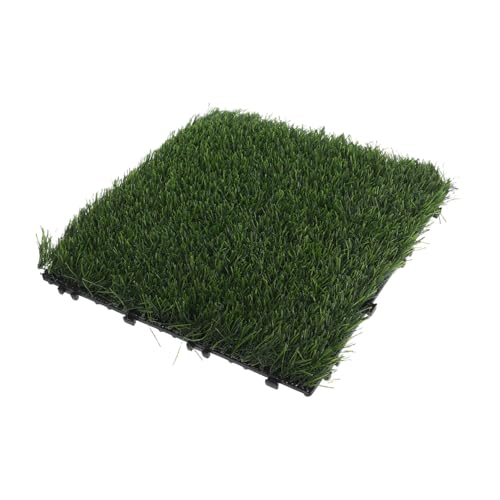 BAZEITFLOW Realistischer Künstlicher Rasenboden Fake Grasfliesen Robust Wiederverwendbar Tragbar DIY Design für Garten Terrasse Balkon Outdoor Indoor von BAZEITFLOW