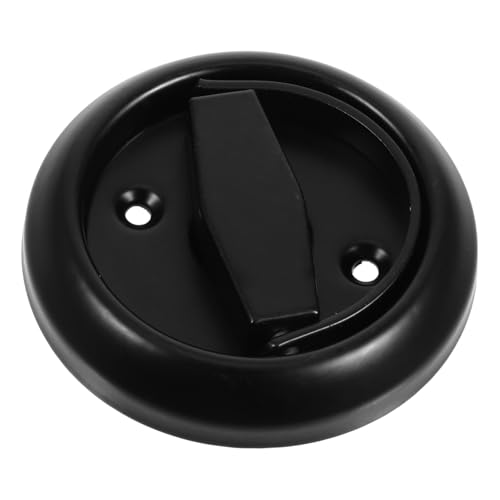 BAZEITFLOW Recessed Edelstahl Türgriff Rund Schwarz Versenkt und Eleganter Schiebetürgriff für Bad Nahtlos Eingebetteter Griff für Schrank und Taschentüren Rutschfest und Sicher von BAZEITFLOW