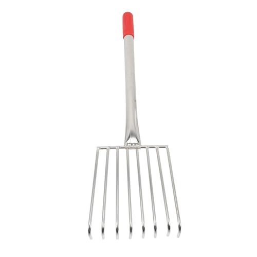BAZEITFLOW Rechen Mit Stiel Reet Rechen Rasen Laubrechen Shell-Grab-rechen Gartenarbeit Blätter Strauchrechen Werkzeug Strandrechen Aus Metall Klauenrechen Gartenrechen Graben Rechen Gummi von BAZEITFLOW