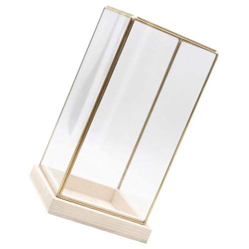 BAZEITFLOW Retro Glas Display Box mit Transparentem Glas Messingrahmen und Holzsockel Eleganter Vintage Sammelobjekte Organizer Dekorative Aufbewahrungsbox für Schmuck und Kerzen für BAZEITFLOW Retro Glas Display Box mit Transparentem Glas Messingrahmen und Holzsockel Eleganter Vintage Sammelobjekte Organizer Dekorative Aufbewahrungsbox für Schmuck und Kerzen für von BAZEITFLOW