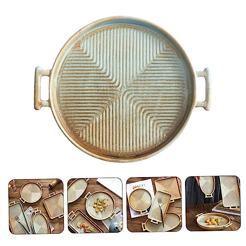 BAZEITFLOW Retro Keramik Backform mit Doppelgriffen Quadratische Keramische Ofenform für Steak und Western Food Mikrowellen und Backofengeeignet Antihaftbeschichtet Einfach zu Reinigen BAZEITFLOW Retro Keramik Backform mit Doppelgriffen Quadratische Keramische Ofenform für Steak und Western Food Mikrowellen und Backofengeeignet Antihaftbeschichtet Einfach zu Reinigen von BAZEITFLOW
