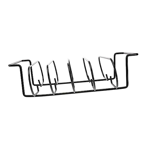 BAZEITFLOW Robuster Grillrost für Rippchen Praktische BBQ Halterung für Gleichmäßiges Garen Hitzebeständig und Rostfrei für Outdoor Grill Gas und Holzkohlegrill Teilig von BAZEITFLOW