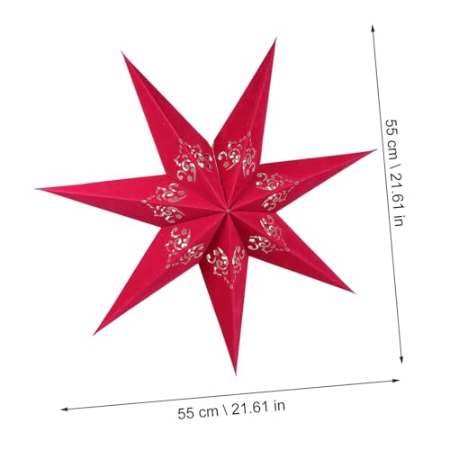 BAZEITFLOW Romantischer Weihnachtsstern Lampenschirm Rot Nordic Papier Hängelampe für Party Bar Hochzeit Langlebige Atmosphäre und Heimdekoration Stilvolle Weihnachtsdeko für Festliche von BAZEITFLOW