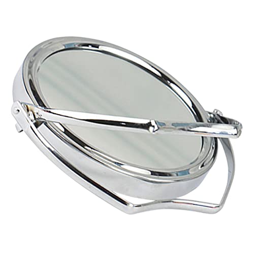 BAZEITFLOW Rotierender Faltbarer Kosmetikspiegel mit Hochwertigem Metallrahmen Klarer HD Spiegelfläche Tisch und Schminkspiegel für Bad Schlafzimmer und Schminktisch von BAZEITFLOW