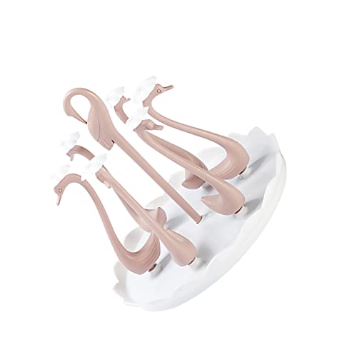 BAZEITFLOW Runder Glasbecher Halter mit Schwann Design Abtropfgestell für Becher Kreativer Plastikbecherständer für Küche und von BAZEITFLOW