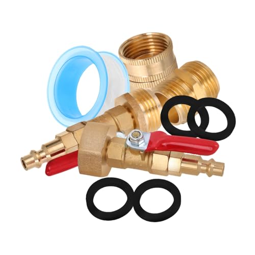BAZEITFLOW Rv Winterize Blowout Adapter Messing Innen Außengewinde Wassersparend mit Ventil für Gartenbewässerung und Kompressor Blowout BAZEITFLOW Rv Winterize Blowout Adapter Messing Innen Außengewinde Wassersparend mit Ventil für Gartenbewässerung und Kompressor Blowout von BAZEITFLOW