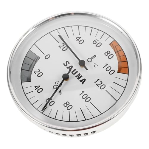 BAZEITFLOW Sauna Hygrometer Analog mit Langlebigem Material Präziser Temperatur Luftfeuchtigkeitsmesser Wandhängend für Innenbereich für Sauna Dampfbadüberwachung von BAZEITFLOW
