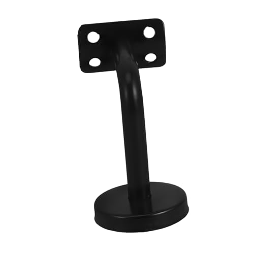 BAZEITFLOW Schwarze Handlaufhalterung Treppen Wandhalter Treppengeländer Robust Lackiert Form Gebogen Edelstahl Sicher für Innen und Außen Wohnzimmer Büro von BAZEITFLOW