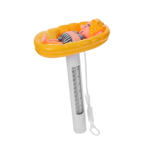 BAZEITFLOW Schwimmendes Poolthermometer Cartoon Design Temperaturmessgerät für Schwimmbad Teich und Badewanne Celsius Fahrenheit Anzeige Kinderfreundlich Einfach Abzulesen von BAZEITFLOW