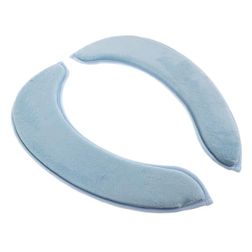 BAZEITFLOW Selbstklebender Toilettenpad gepolsterter Toilettensitz Pads WC-Sitzbezug Abdeckung Unterlage aufkleber toilettendeckel Toilettensitz blau Toilettensitzdeckelbezüge für Badezimmer von BAZEITFLOW
