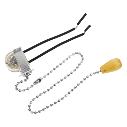BAZEITFLOW Silent Zugschnur Lampe Schalter Metall Pull Chain Switch Deckenleuchte Ersatz Leicht Installierbar Für Garagen Werkstatt Keller Wohnzimmer von BAZEITFLOW