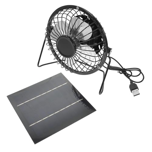 BAZEITFLOW Solarbetriebener Lüfter für Haustierkühlung mit Kompaktem Design Leicht Installieren Umweltfreundlich und Geräuscharm für Gewächshäuser und Tierhäuser von BAZEITFLOW