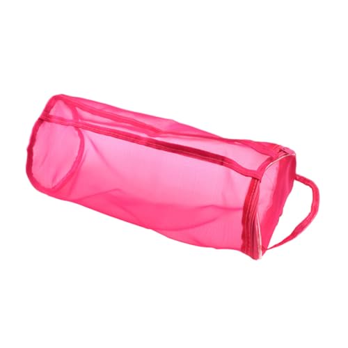 BAZEITFLOW Strickgarn Aufbewahrungstasche Groß Pink Leichtes Naturmaterial Tragbarer Strickhalter für Stricksachen und Bastelutensilien für Zuhause und Unterwegs von BAZEITFLOW