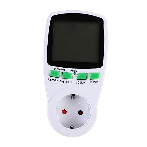 BAZEITFLOW Stromverbrauchsmonitor Stecker mit Großem LCD Display Eu Stecker zur Überwachung von Spannung Strom und für Einfache Installation und Mobile Nutzung BAZEITFLOW Stromverbrauchsmonitor Stecker mit Großem LCD Display Eu Stecker zur Überwachung von Spannung Strom und für Einfache Installation und Mobile Nutzung von BAZEITFLOW