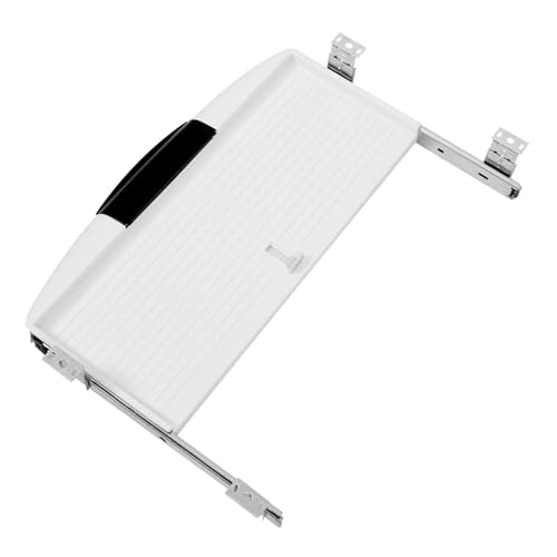 BAZEITFLOW Tastaturschublade mit Mausablage und Geräuschloser Schiene Dual Layer Keyboard Tray für Schreibtisch Platzsparende Untertischmontage Integrierte Tastaturführung Modernes Design von BAZEITFLOW