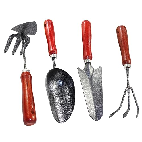 BAZEITFLOW Teiliges Gartenwerkzeug Set Stabilem Ergonomisch Geformte Kleine Schaufeln und Handrechen Leichtes Gartentool für Gartenarbeit für Pflanzgefäße und Bodenbearbeitung von BAZEITFLOW