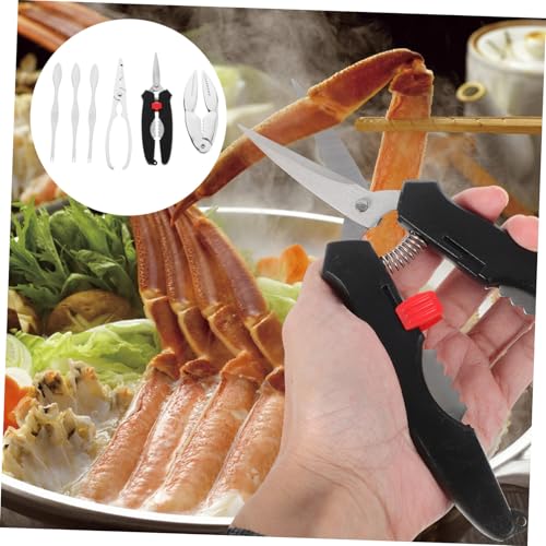BAZEITFLOW Teiliges Meeresfrüchte Werkzeug Edelstahl Robustes Krabbenknacker Krabbenklemme und Seafood nadeln Leichtes und Tragbares Schneidewerkzeug für Krabben Hummer und Muscheln zu Hause BAZEITFLOW Teiliges Meeresfrüchte Werkzeug Edelstahl Robustes Krabbenknacker Krabbenklemme und Seafood nadeln Leichtes und Tragbares Schneidewerkzeug für Krabben Hummer und Muscheln zu Hause von BAZEITFLOW