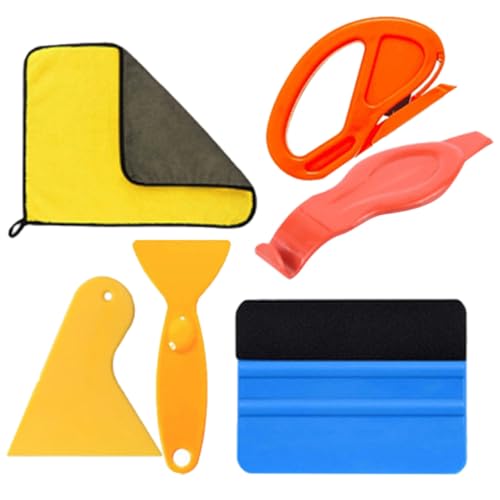 BAZEITFLOW Teiliges Tapeten Autofensterfolien Werkzeug Inkl Squeegee zum Blasenfreien Glätten Präziser Cutter für Papier und Folien Leichtes Kompaktes Tapezierwerkzeug für Wand und von BAZEITFLOW