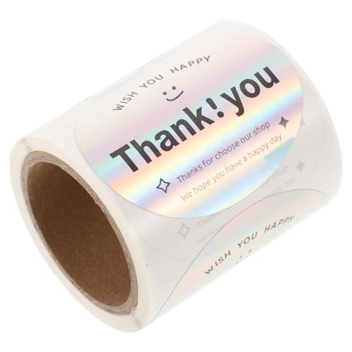BAZEITFLOW Thank You Aufkleber Selbstklebend Dekorative Dankeschön Etiketten für Geschenkverpackung Haltbare Haftetiketten Siegelsticker für Party Backwaren und Briefumschläge von BAZEITFLOW