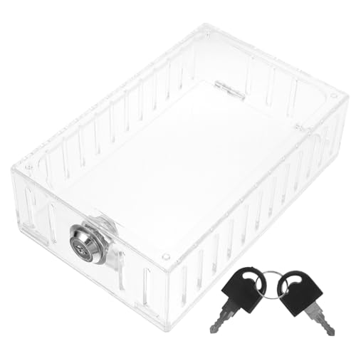 BAZEITFLOW Thermostat Schutzbox aus Kunststoff mit Schlüssel Transparente Wandabdeckung Abschließbar Passend Einfache Montage Manipulationssicherer Thermostat Wandschutz von BAZEITFLOW