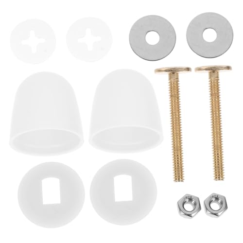 BAZEITFLOW Toilettensitz Schraubenabdeckungen Set aus Edelstahl und Korrosionsbeständige Wc befestigungskappen mit Einfacher Montage Kompatibel für Badezimmerzubehör und Wc sitz Ersatzteile von BAZEITFLOW
