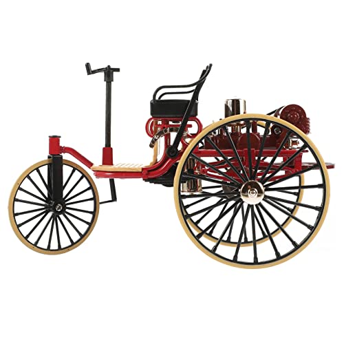 BAZEITFLOW Tricycle Modell aus Legierung Detaillierte Handwerkskunst Dekoratives Retro Dreirad für Schreibtisch Wohnzimmer Büro Kunsthandwerk Weinroter Rahmen Geschenkidee von BAZEITFLOW