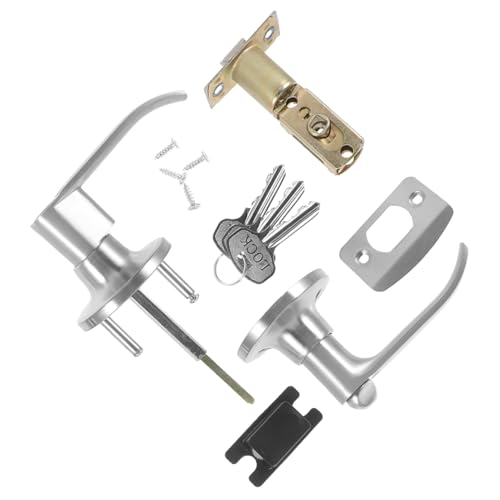 BAZEITFLOW Türknauf Schloss Kugelgriff mit Schlossfunktion Langlebig und Rostfrei Sanft Drehbar Geeignet für Schlafzimmer Badezimmertüren Passgenau für Türstärken Inklusive Schlüssel von BAZEITFLOW