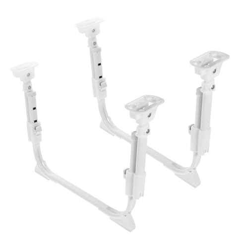 BAZEITFLOW U förmige Klappbare Tischbeine Höhenverstellbar rutschfeste Selbstsichernde Basis Korrosionsbeständige Metallmöbelbeine für Sofatisch Bett Schreibtische Platzsparende Stabile von BAZEITFLOW