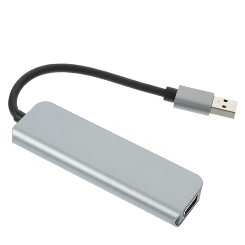 BAZEITFLOW USB Hub Ports USB Verteiler Aluminium Gehäuse Hochgeschwindigkeits Datenübertragung für Laptop PC Zubehör Kompatibel mit Maus Tastatur Drucker von BAZEITFLOW