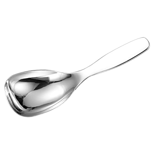 BAZEITFLOW Verschleißfester Reislöffel aus Edelstahl mit Ergonomischem Griff Leichter und Handlicher Servierlöffel für Haushalt und Buffet Sicherer Reisspatel für Müheloses Portionieren und von BAZEITFLOW