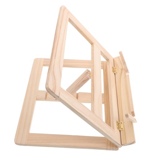 BAZEITFLOW Verstellbarer Holz Buchständer mit Seitenclips Klappbar mit Verbessertem Wärmemanagement Vielseitige Winkel für Lesen Kochen Tablet und Laptop Tragbarer Rezeptständer für von BAZEITFLOW