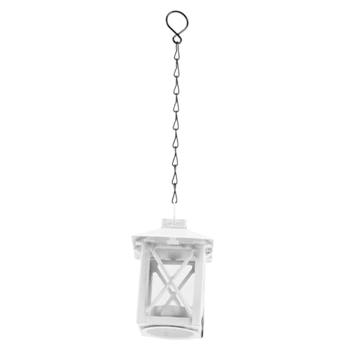 BAZEITFLOW Vintage Metall Kerzenhalter zum Hängen Robuster Teelichthalter mit Elegantem Design Dekorativer Windlicht ständer für Zuhause Bar Restaurant Weiß von BAZEITFLOW