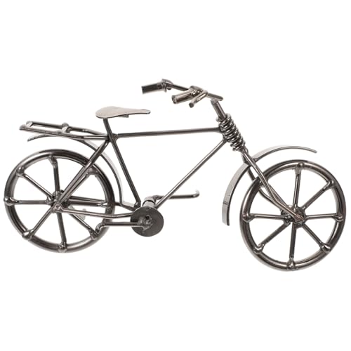 BAZEITFLOW Vintage Miniatur Fahrrad Modell aus Metall Dekoratives Retro Bike Ornament für Schreibtisch Minimalistisches Eisenkunstwerk Stilvolle Deko für Home Office und Wohnzimmer von BAZEITFLOW
