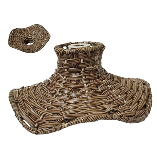 BAZEITFLOW Vintage Rattan Lampenschirm Imitation Kleines Dekoratives Lampenabdeckung Robustes Kunststoffmaterial Rustikale Optik für Hotel Schlafzimmer Wohnzimmer und Büro ohne Leuchtmittel BAZEITFLOW Vintage Rattan Lampenschirm Imitation Kleines Dekoratives Lampenabdeckung Robustes Kunststoffmaterial Rustikale Optik für Hotel Schlafzimmer Wohnzimmer und Büro ohne Leuchtmittel von BAZEITFLOW