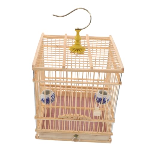 BAZEITFLOW Vogelkäfig Rechteckig mit Aufhängung und Abnehmbarem Tablett Carbonisiert Stabiler Hängender Käfig für Kleine Vögel Balkon und Innenbereich Eleganter Retro Vogelschutz BAZEITFLOW Vogelkäfig Rechteckig mit Aufhängung und Abnehmbarem Tablett Carbonisiert Stabiler Hängender Käfig für Kleine Vögel Balkon und Innenbereich Eleganter Retro Vogelschutz von BAZEITFLOW