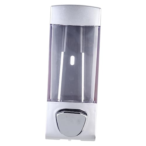 BAZEITFLOW Wandmontierter Seifenspender Silber mit Pumpdruck Nachfüllbarer Duschgel und Shampoo Spender Handflasche aus Langlebigem Material Geeignet für Bad und Küche von BAZEITFLOW