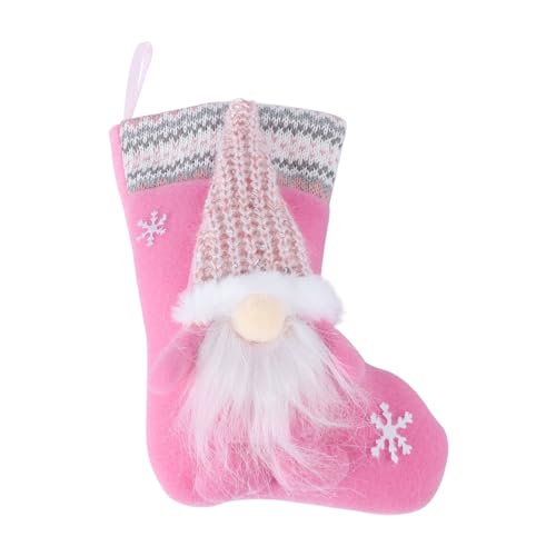 BAZEITFLOW Weihnachtlicher Geschenkbeutel mit Faceless Doll Hängender Strumpf Handliche Weihnachtsdeko für Baum Wand Fenster für Süßigkeiten und Kleine Geschenke von BAZEITFLOW